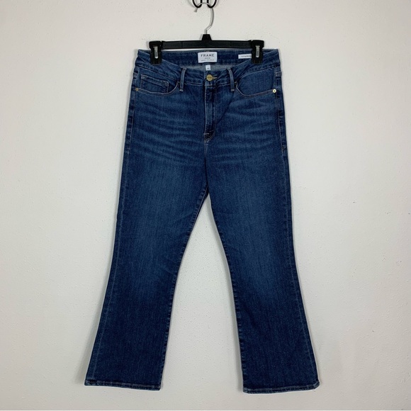 Frame Denim Le Crop Mini Boot Jean Sz 31 - Picture 1 of 8